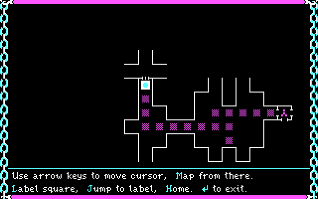 Dark Heart of Uukrul, The IBM PC/Compatibles Screenshot: The map feature.