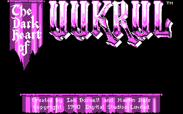 Dark Heart of Uukrul, The IBM PC/Compatibles Screenshot: Title screen.