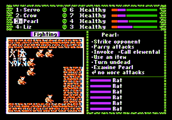 Dark Heart of Uukrul, The Apple II Screenshot: Choose an action...