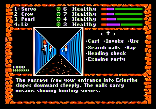 Dark Heart of Uukrul, The Apple II Screenshot: Game start.