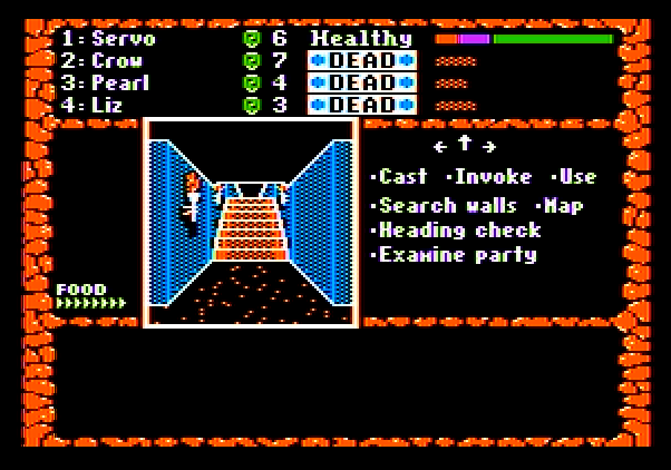 Dark Heart of Uukrul, The Apple II Screenshot: Where do these stairs go?