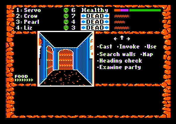 Dark Heart of Uukrul, The Apple II Screenshot: Which door will you choose?