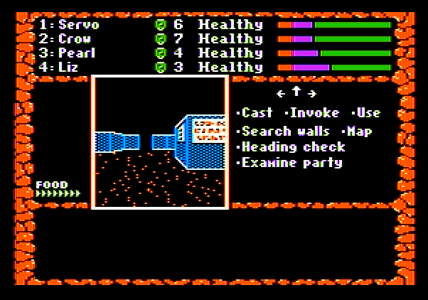 Dark Heart of Uukrul, The Apple II Screenshot: Exploring the maze.