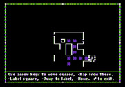 Dark Heart of Uukrul, The for Apple II - The map view.