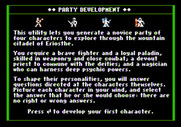 Dark Heart of Uukrul, The for Apple II - Ready to create your party?