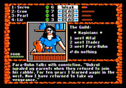 Dark Heart of Uukrul, The for Apple II - Talking with people at the guild.