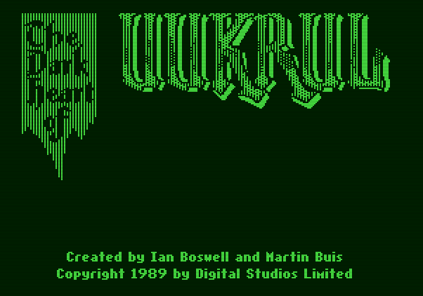 The Dark Heart of Uukrul Apple II Screenshot: Title screen.