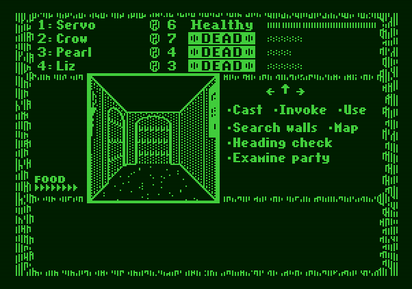 The Dark Heart of Uukrul Apple II Screenshot: Which door would you choose?