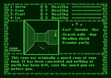 The Dark Heart of Uukrul for Apple II - What luck! A sword is on the ground!