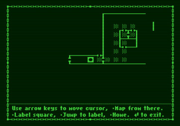 The Dark Heart of Uukrul for Apple II - The map feature.
