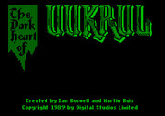 Dark Heart of Uukrul, The for Apple II - Title screen.