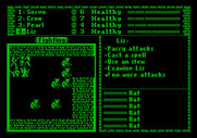 Dark Heart of Uukrul, The for Apple II - The battle screen.