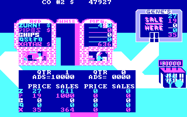 In the Chips IBM PC/Compatibles Screenshot: Setting up some manufacturing.