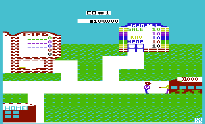 In the Chips Commodore VIC-20 Screenshot: Company 1 spending some money on ads.