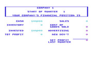 In the Chips for Commodore VIC-20 - Company 1 stats for start of the game.