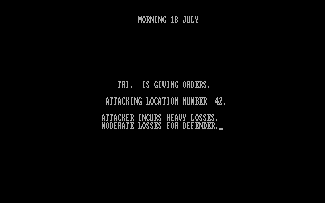 Rommel at El Alamein IBM PC/Compatibles Screenshot: Some losses have occured.