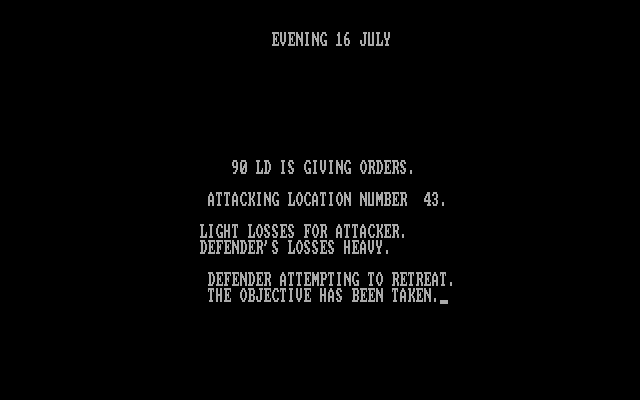 Rommel at El Alamein IBM PC/Compatibles Screenshot: Battle commences, here's what's happening...