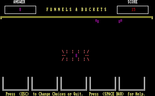 Funnels & Buckets IBM PC/Compatibles Screenshot: A correct answer!