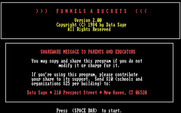 Funnels & Buckets for IBM PC/Compatibles - Title screen 1.