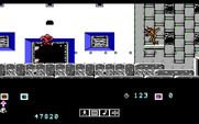 Karnov for IBM PC/Compatibles - Jumping through the air.