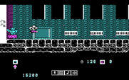 Karnov for IBM PC/Compatibles - Jumping through the air.