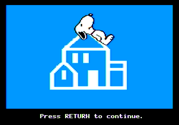Charlie Brown's ABC's Apple II Screenshot: Random House logo.