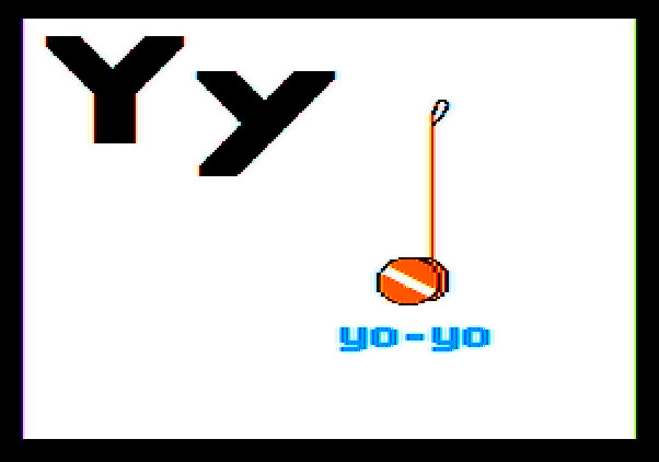 Charlie Brown's ABC's Apple II Screenshot: "Y" is for a yo-yo.