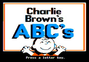 Charlie Brown's ABC's for Apple II - Title screen.