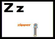Charlie Brown's ABC's for Apple II - The zipper for the letter "Z".