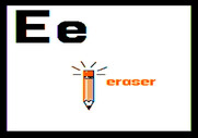 Charlie Brown's ABC's for Apple II - The eraser for "E".