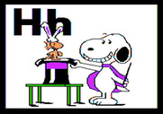 Charlie Brown's ABC's for Apple II - Pulling Woodstock out of a hat.