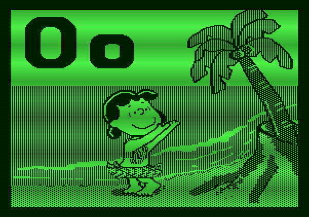 Charlie Brown's ABC's Apple II Screenshot: The ocean animation.