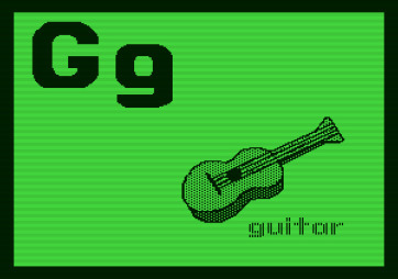 Charlie Brown's ABC's for Apple II - "G" is for guitar...