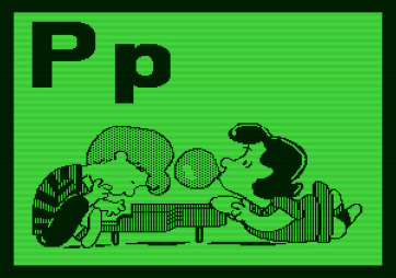Charlie Brown's ABC's for Apple II - Playing the piano.