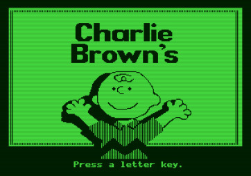Charlie Brown's ABC's for Apple II - Charlie Brown in the animated introduction.