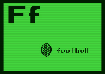 Charlie Brown's ABC's for Apple II - "F" is for football.