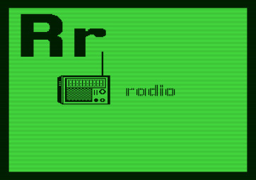 Charlie Brown's ABC's for Apple II - "R" is for radio.