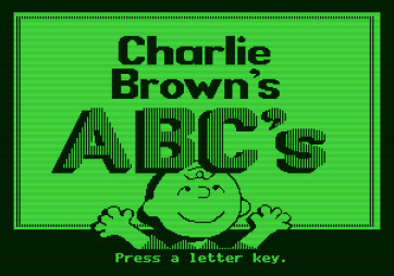 Charlie Brown's ABC's for Apple II - Title screen.