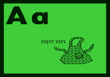 Charlie Brown's ABC's for Apple II - It's an apron for "A"!