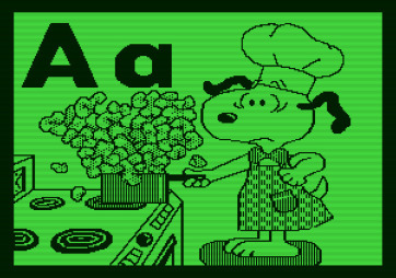 Charlie Brown's ABC's for Apple II - Snoopy makes a mess cooking...