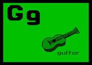 Charlie Brown's ABC's for Apple II - "G" is for guitar...