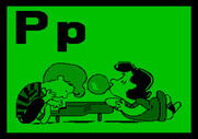 Charlie Brown's ABC's for Apple II - Playing the piano.