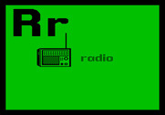 Charlie Brown's ABC's for Apple II - "R" is for radio.