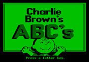 Charlie Brown's ABC's for Apple II - Title screen.