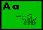 Charlie Brown's ABC's for Apple II - It's an apron for "A"!