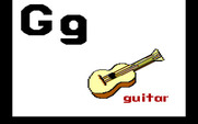 Charlie Brown's ABC's for IBM PC/Compatibles - "G" is for guitar.