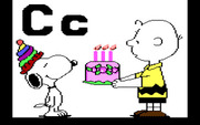 Charlie Brown's ABC's for IBM PC/Compatibles - Snoopy blows out the candles...