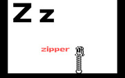 Charlie Brown's ABC's for IBM PC/Compatibles - "Z" is for zipper.