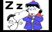 Charlie Brown's ABC's for IBM PC/Compatibles - Lucy zips up her coat...