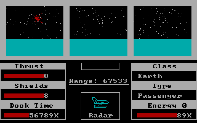 Orbital Defender IBM PC/Compatibles Screenshot: An enemy destroyed!
